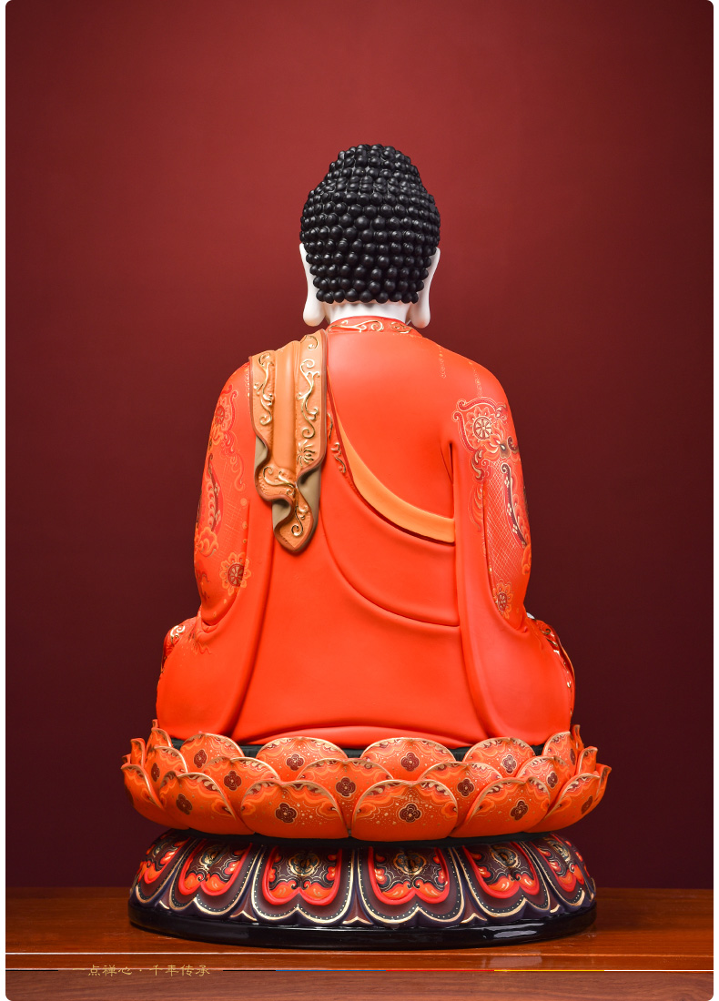 Yutang dai shut down is off the shelves 】 【 very colourful gods worship that occupy the home furnishing articles three holy ceramic Buddha in the west