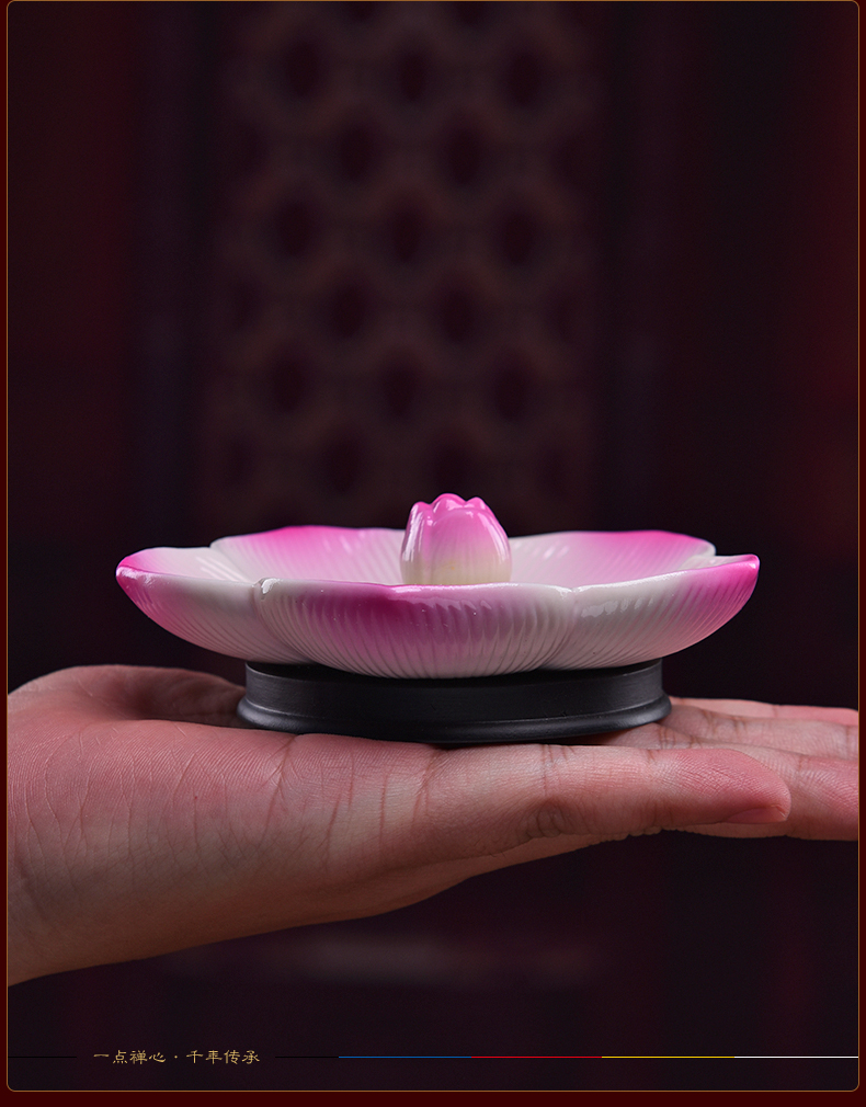 Yutang dai creative bedroom small lotus fragrance exchanger with the ceramics joss stick incense buner tea inserted wingceltis of sweet sweet dish at home