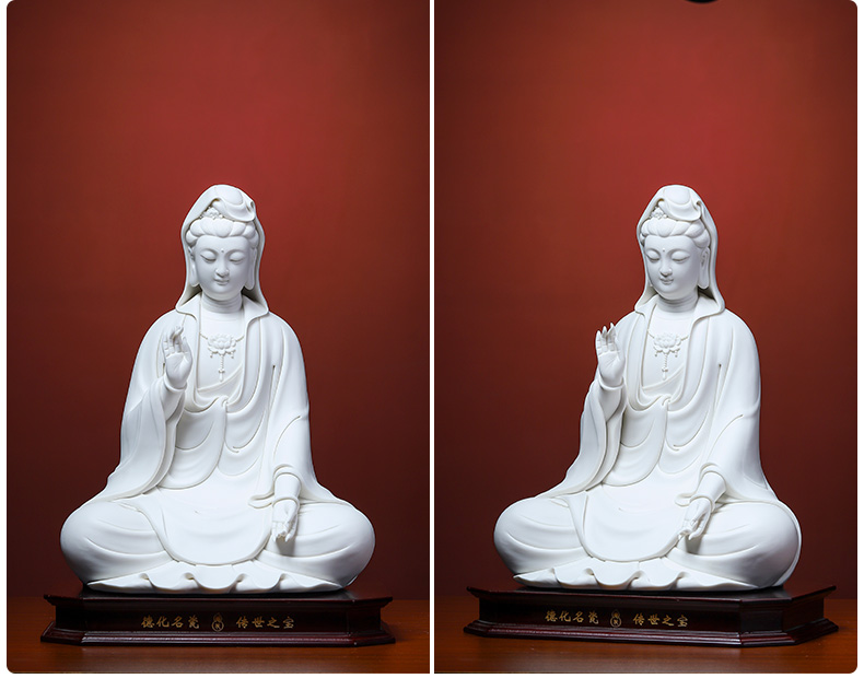 Yutang dai ceramic Buddha guanyin bodhisattva home furnishing articles dehua white porcelain goddess of zen thoughts like that occupy the home