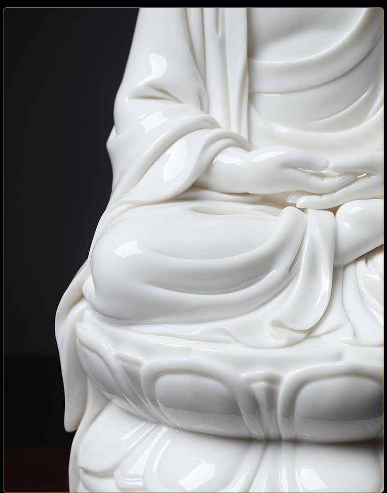 Yutang dai dehua white porcelain Su Youde master Buddha sakyamuni Buddha its art furnishing articles 11 inches