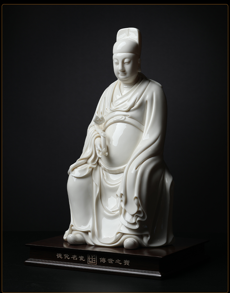 Yutang dai dehua white porcelain permit gods furnishing articles zhi - yong wu Buddha its decoration art collection