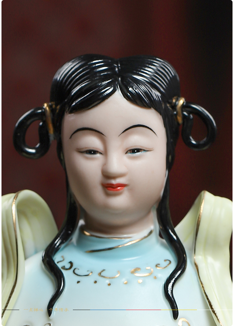 Yutang dai ceramic painting good fortune TongZiLong female Buddha enshrined household guanyin Jennifer, furnishing articles at home