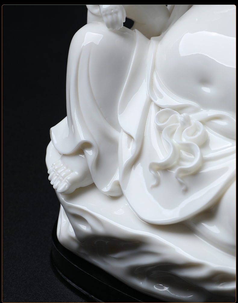 Yutang dai Lin Luyang master works show maitreya D01 gift porcelain carving home office furnishing articles lad - 507