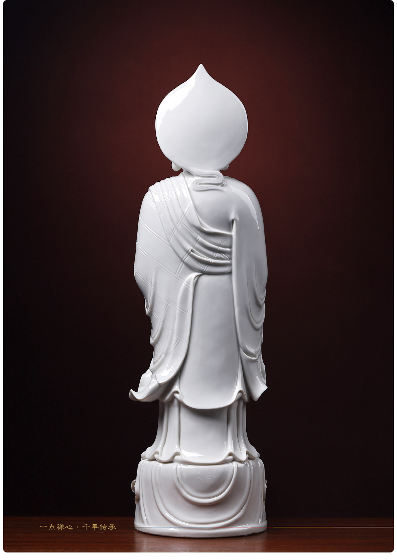 Yutang dai 24 inch ceramic three western spirit as furnishing articles dehua white porcelain guanyin Buddha handicrafts