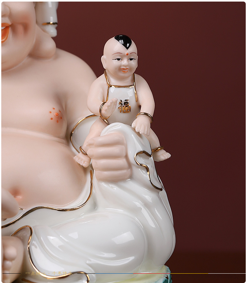 Yutang dai ceramic paint color abital smiling Buddha maitreya Buddha maitreya Buddha home to a bigger