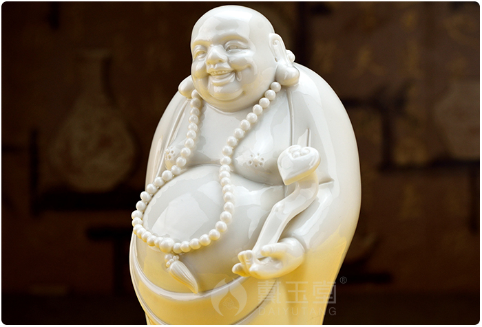 Ceramic handicraft production is pulled from the shelves 】 【 pot - bellied Buddha maitreya Buddha 7 - inch ruyi primer