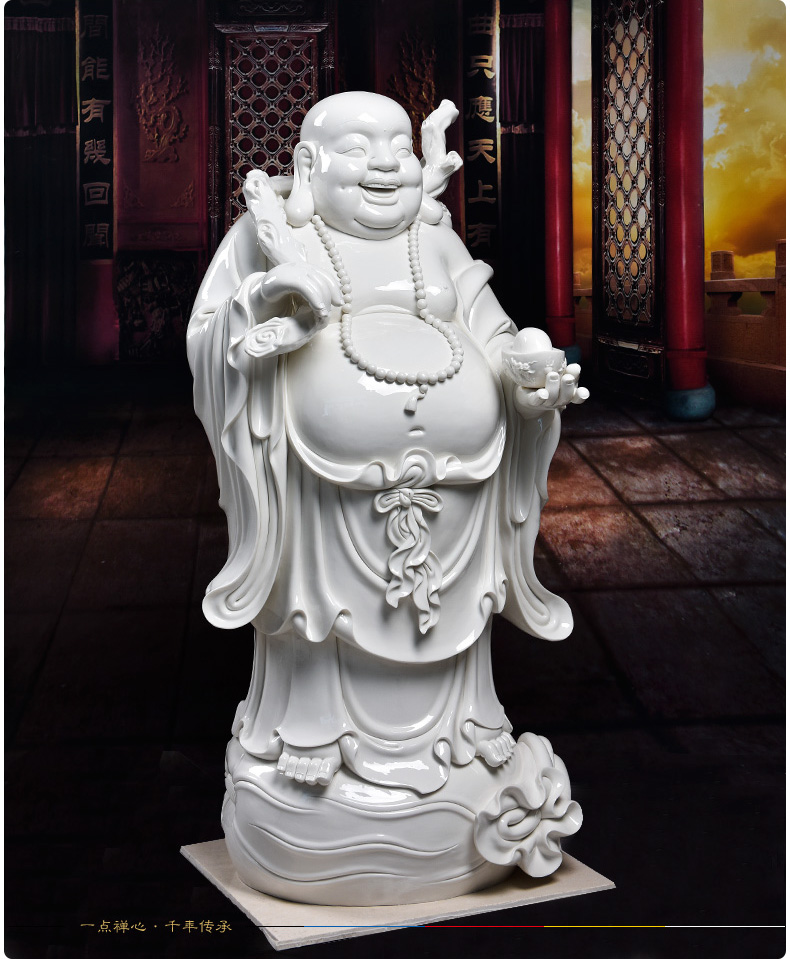 Yutang dai large laughing Buddha statute ceramics handicraft furnishing articles/1.1 meters large bag of maitreya D12-32