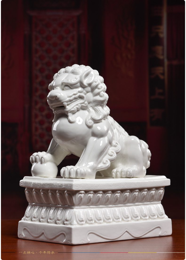 Ceramic production is pulled from the shelves 】 【 golden lion 12 inches of the lion