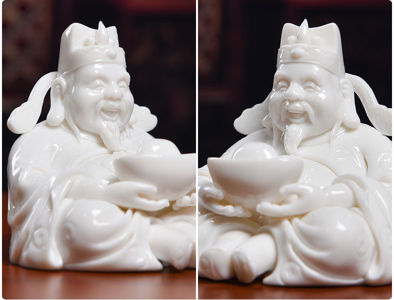 Dehua white porcelain production is pulled from the shelves 】 【 little god of wealth