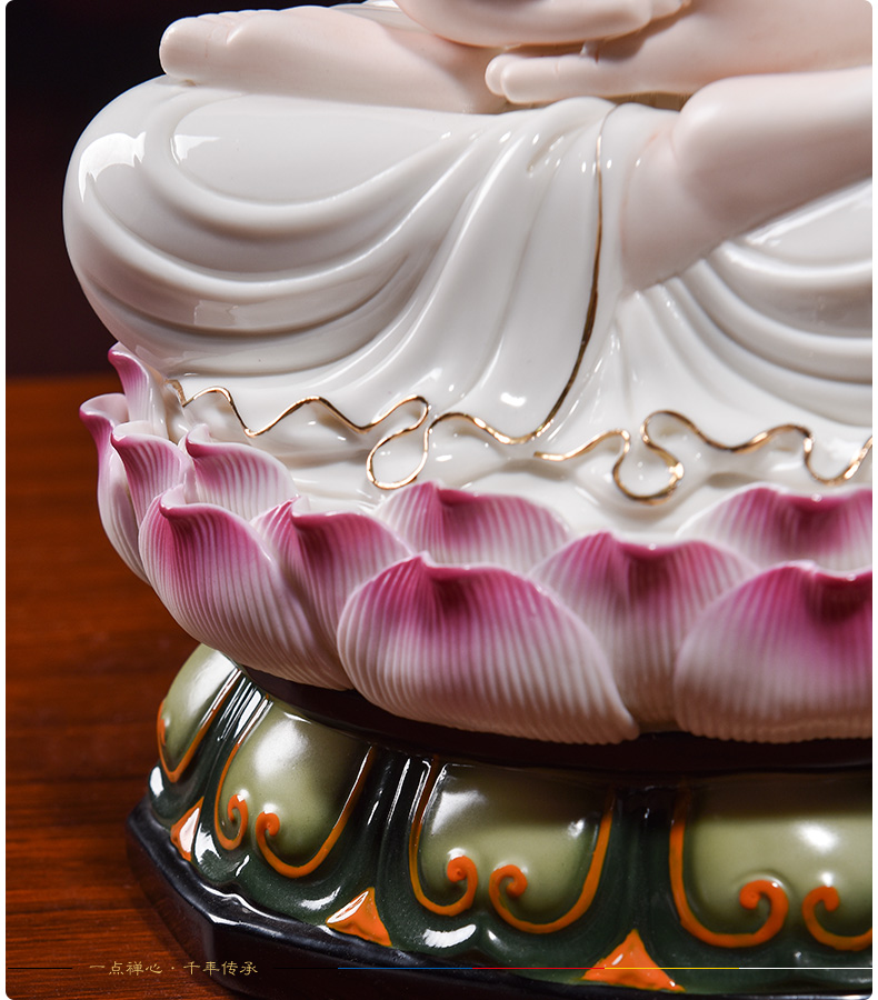 Yutang dai ceramic retinues three holy goddess of mercy corps as earth treasure bodhisattva sakyamuni Buddha worship that occupy the home furnishing articles