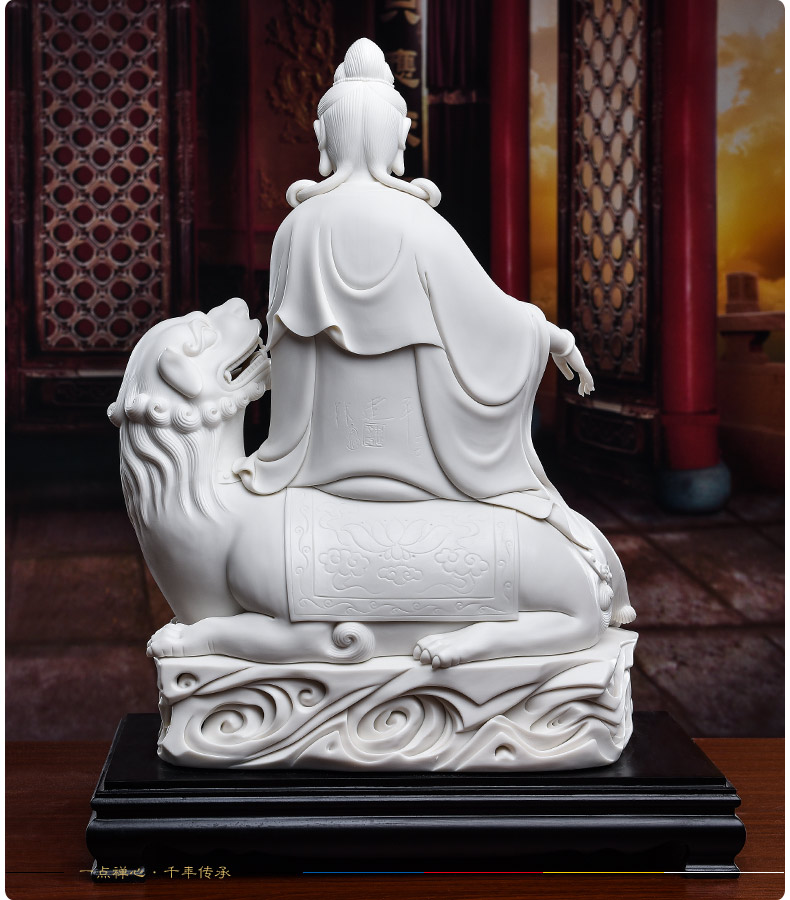 Yutang dai dehua white porcelain Buddha ceramics handicraft furnishing articles jian - pin Lin hua yan three holy D26-38