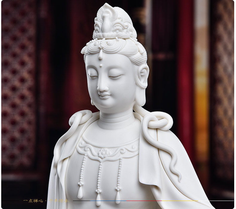 Yutang dai dehua white porcelain Buddha ceramics handicraft furnishing articles jian - pin Lin hua yan three holy D26-38