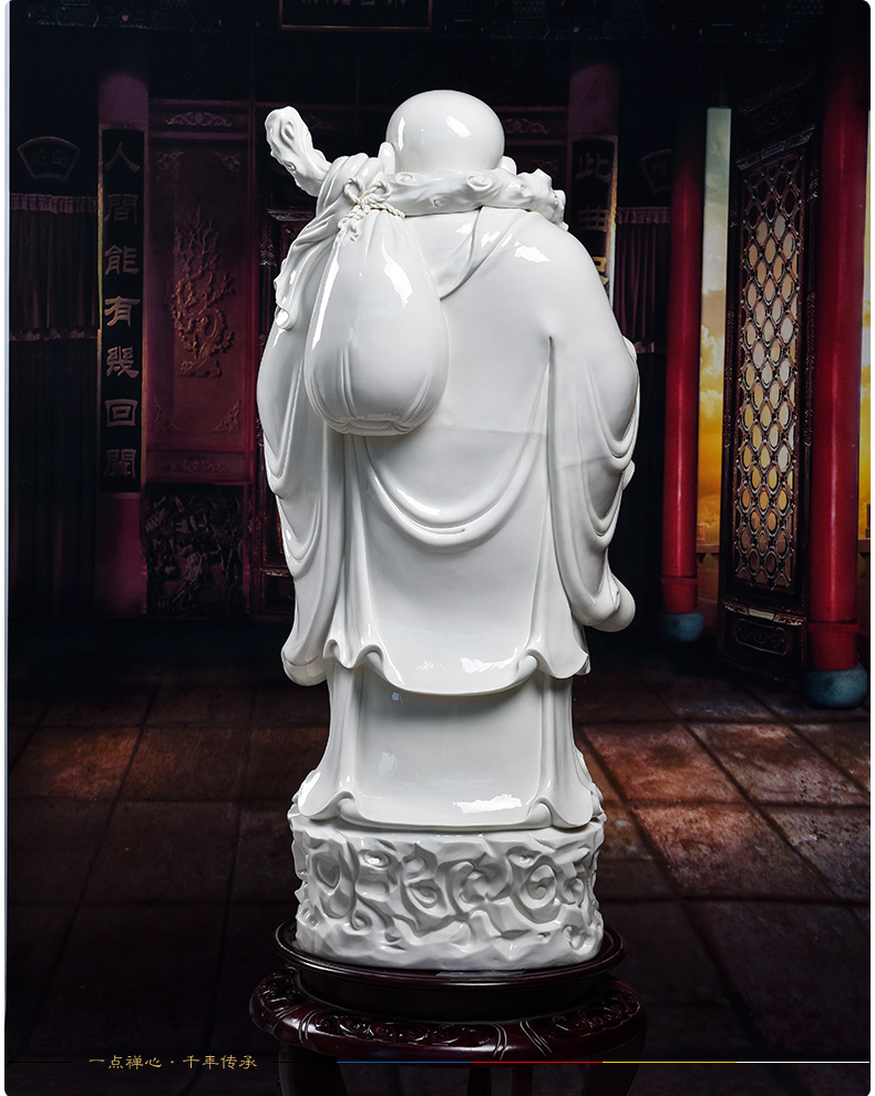 Yutang dai ceramic big Buddha floor furnishing articles vestibular adornment/1 m Gao Lishi maitreya D12-34