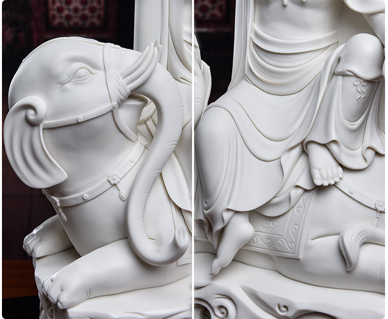 Yutang dai dehua white porcelain Buddha ceramics handicraft furnishing articles jian - pin Lin hua yan three holy D26-38