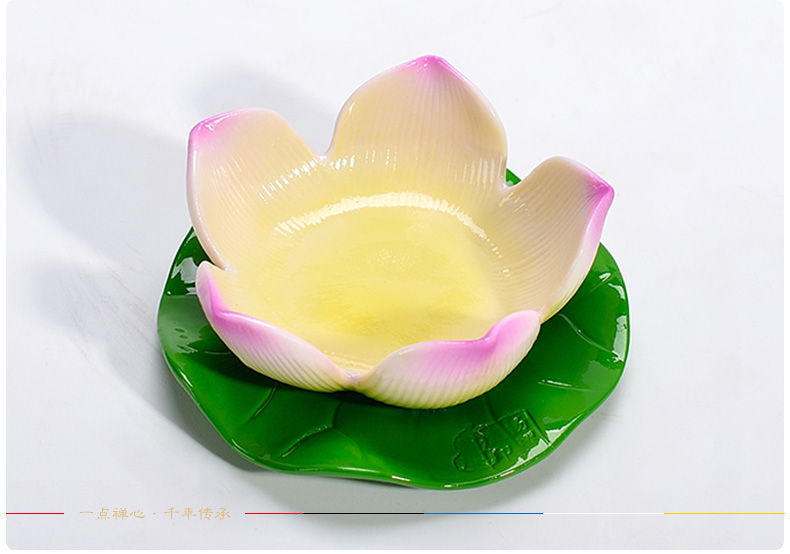 Dai Yutang gốm Phật cho Phật 3.5 吋 sen nến trang trí Phật Hội Trường cung cấp nguồn cung cấp bơ đèn giữ đèn tượng phật để xe ô tô
