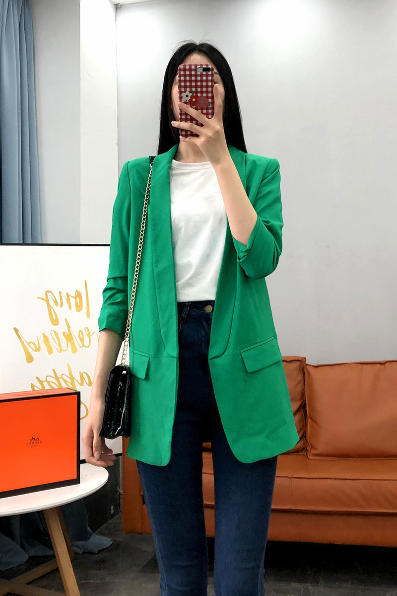 Lưới loạt giải phóng mặt bằng 2019 mùa thu nữ phiên bản Hàn Quốc của chiếc áo khoác tự nhiên nhỏ nhắn tự nhiên OL - Business Suit bộ vest nữ quần ngắn