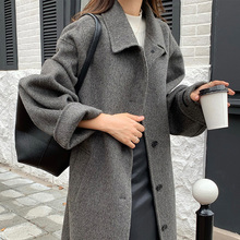 Woolen coat, women's ten-year old store, three colors of cashmere coat, Korean winter new single breasted lapel, double-sided women's gentle small figure woolen coat