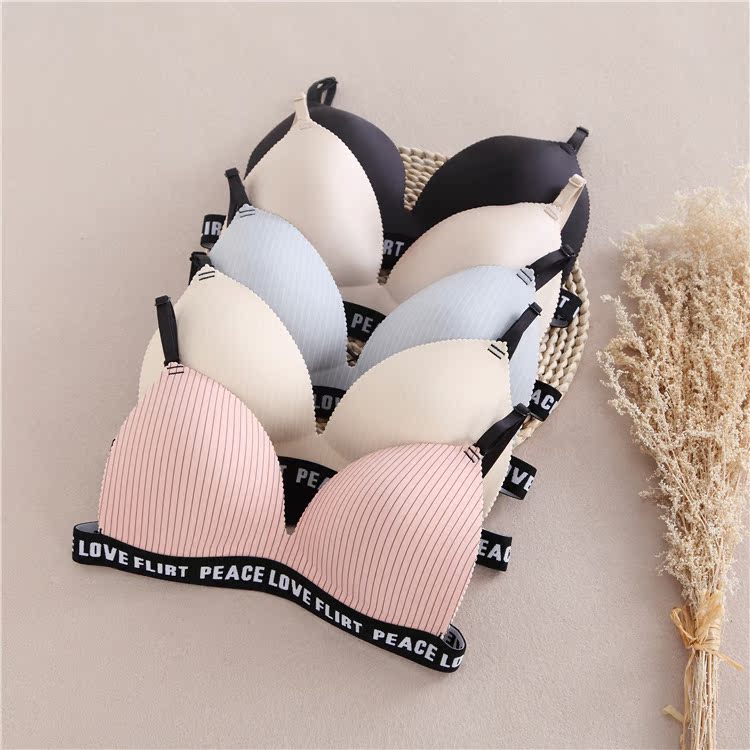 Thư áo ngực thể thao tam giác cup bikini ống top bra không có vòng thép cô gái đáy đồ lót thu thập phần mỏng