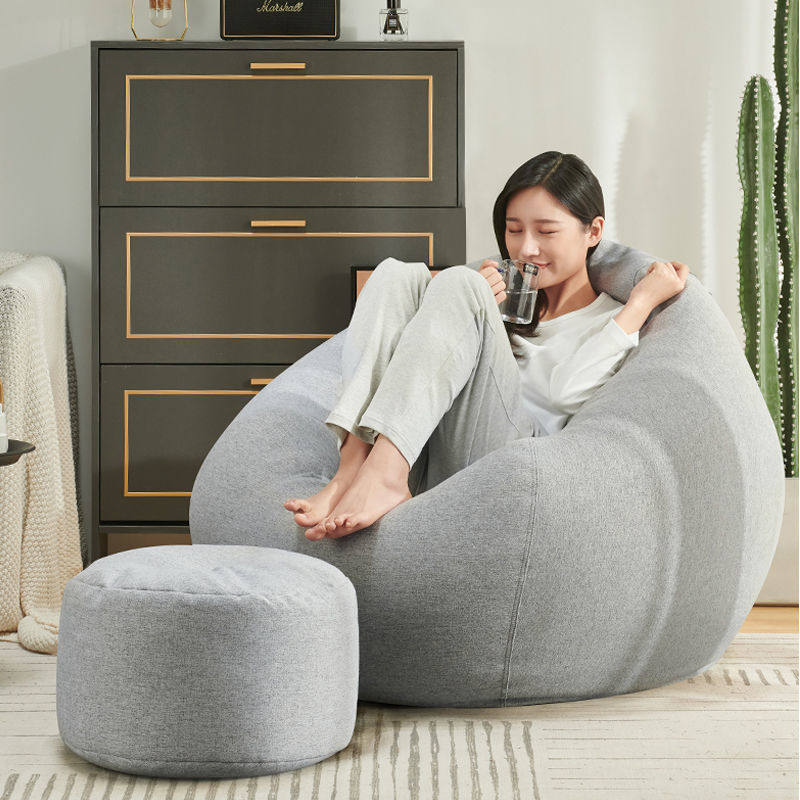 Slazy sofa bean bag tatami single bedroom balcony small household type red Japanese sleeping chair free technology cloth