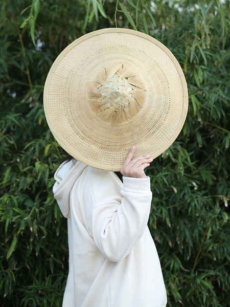 Handmade Sun Protection Bamboo Hat, Large Bamboo Sunshade Hat, Photo Decoration, Ancient Style Bamboo Hat, Dance Prop