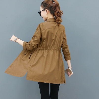 Ưu đãi đặc biệt rõ ràng với phong cách phương Tây áo khoác gió mỏng trung niên của phụ nữ thương hiệu áo khoác mới mùa xuân và mùa thu 2021 đích thực - Trench Coat