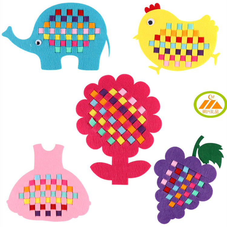 Children's handmade diy woven teaching aids kindergarten area corner material bag non-woven living area early education educational toys