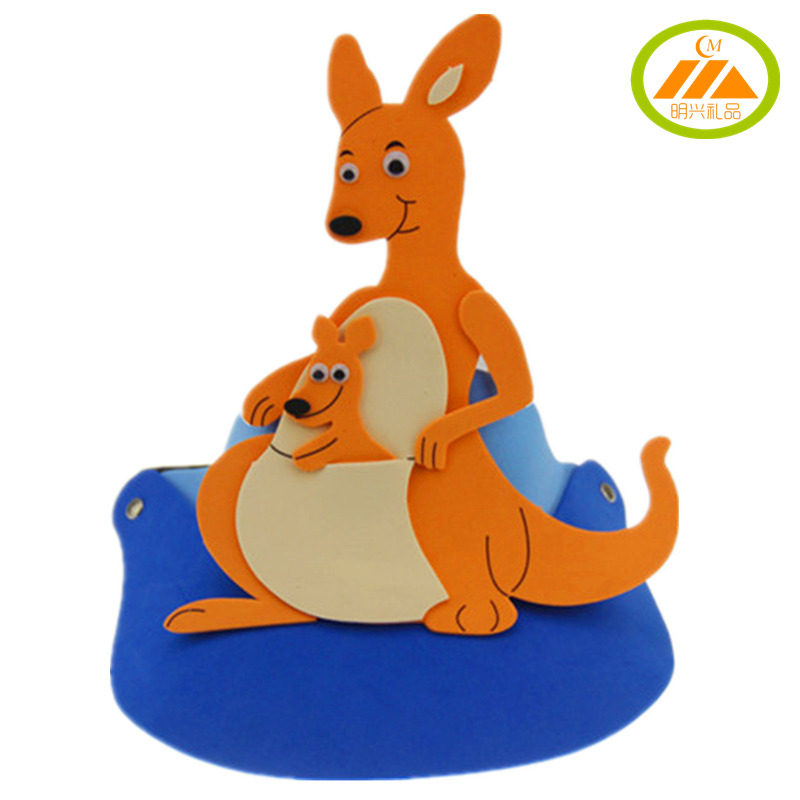 Mother and child kangaroo headwear animal headgear mask children adult hat kindergarten performance props mascot souvenirs