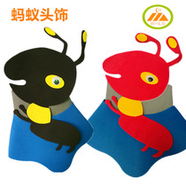 ant black red small ant headgear mask children adult hat kindergarten sports show props eva