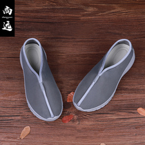 Shang Yuan light bottom Monk shoes meditation shoes shoes Chinese style retro mesh shoes Zen casual shoes Monk shoes