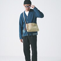 Japanese niche toleur one-shoulder messenger bag womens retro tote bag literary leisure canvas bag men