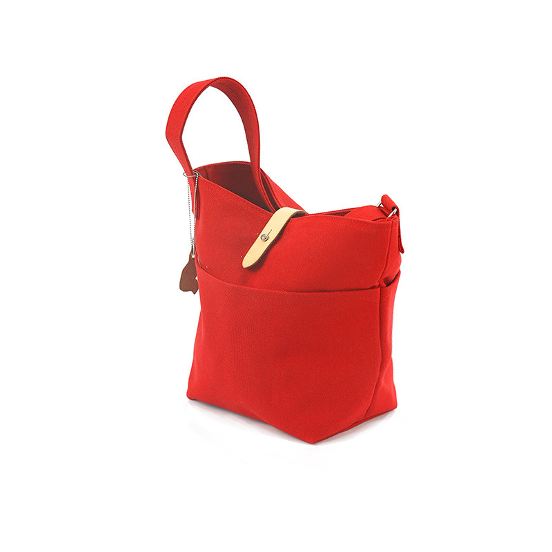 Japan REAL light luxury Kurashiki canvas bag shoulder messenger bag female small retro literary backpack bucket bag