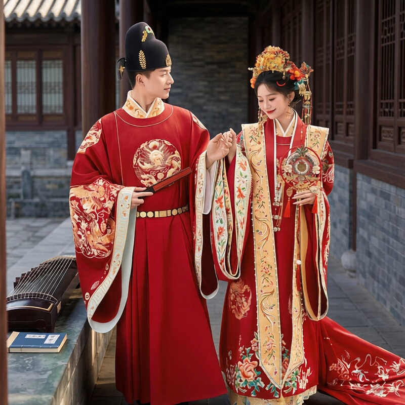 Bride's Wedding Attire, Phoenix Crown and Robe, Song Dynasty Style Hanfu Full Set, 2026 New Model, Chinese Style Ancient Costume, Wedding Dress, Queen's Attire Bride's Wedding Attire, Phoenix Crown and Robe, Song Dynasty Style Hanfu Full Set, 2026 New Model, Chinese Style Ancient Costume, Wedding Dress, Queen's Attire