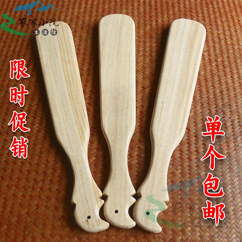 Laundry mallet Solid wood household old-fashioned hammering hammer clothing stick Non-plastic camphor material large rounded hammer clothing stick