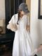French White Shirt Dress for Women Summer 2025 New Niche Design Elegant Slimming Look Sweet Deconstructed Skirt