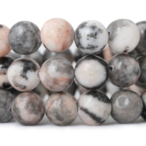 Натуральная розовая зебра, бусины с аксессуарами из нефрита, браслет, 6/8/10мм, «сделай сам»