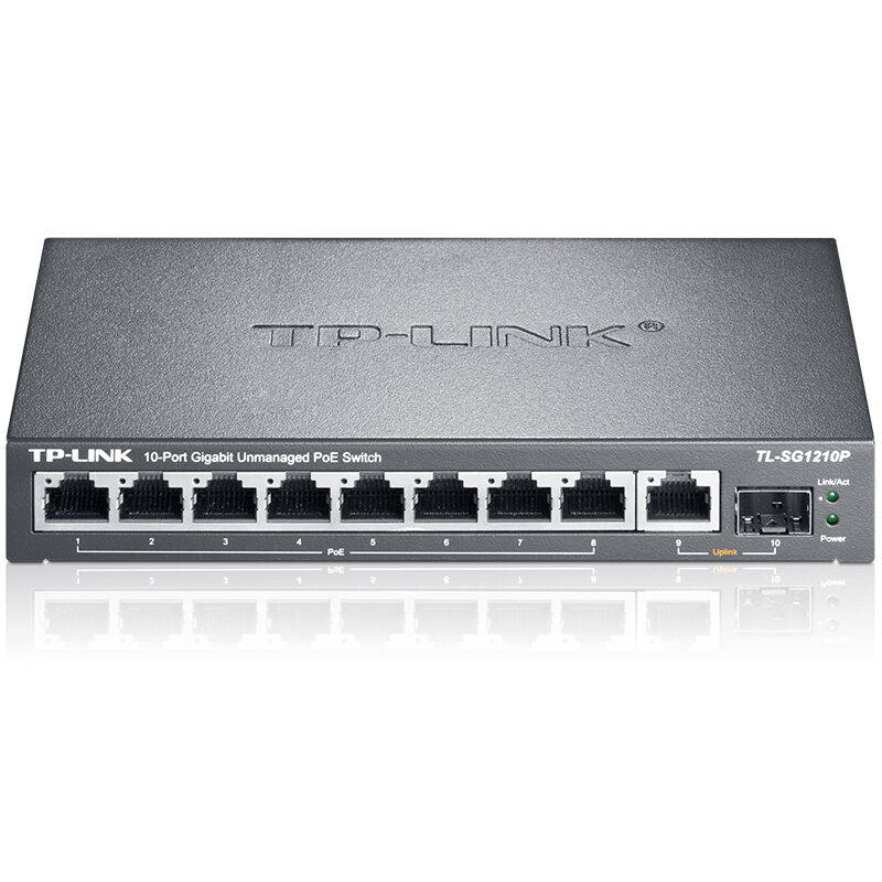 TP-LINK TL-SG1210P 8 mouth one thousand trillion POE switch 1000 trillion mouth 1000 trillion fiber outlet 