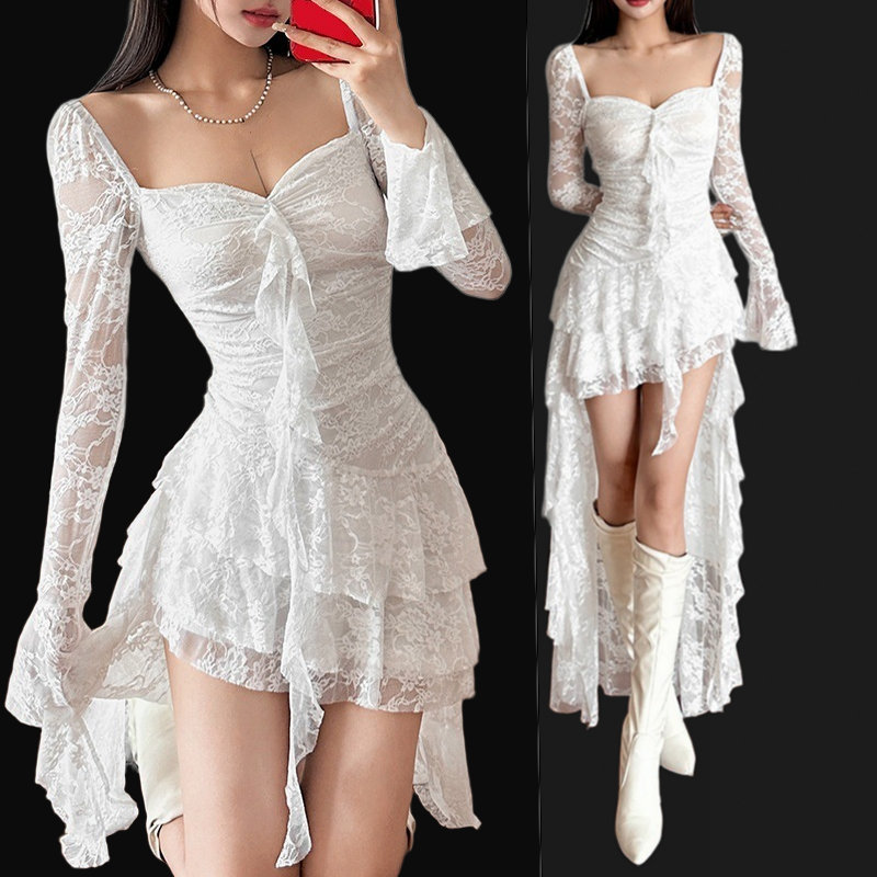 Hot Girl Sexy Lace Dress Bar Ds Performance Costume Dj Female Singer Stage Performance Suit Jazz Dance Costume