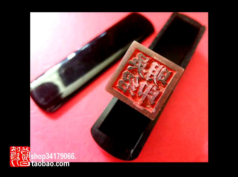 Old objects decoration crafts ) 70's cattle corner seal and original plastic seal box