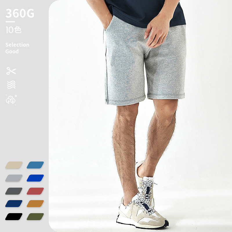 360G Summer Pure Cotton Shorts Day Ensemble American Loose 50% Pants Hide Cyan Wow Leather Pants Grey Male And Female Shorts