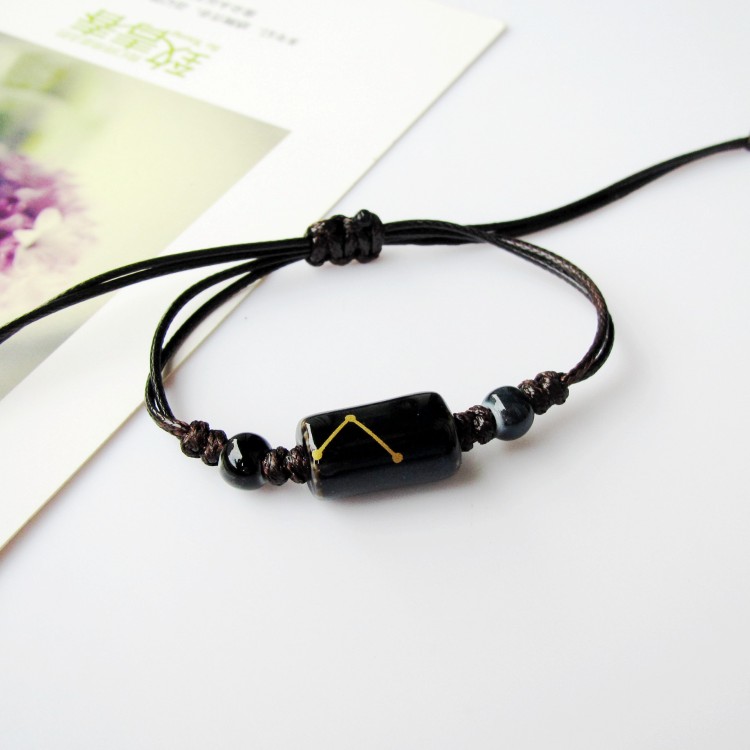 Vòng đeo tay 12 chòm sao Nữ sinh viên nam Vòng tay gốm đôi Một cặp quà tặng sinh nhật Trinkets vòng tay nam đẹp