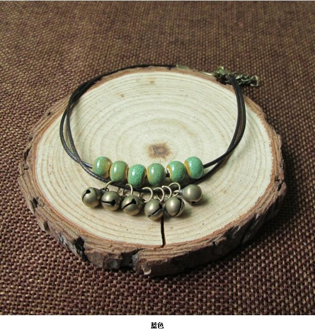 Handmade gốc gốm vòng chân chuông nữ quốc gia retro nam gian hàng nóng bán Jingdezhen đồ trang sức gốm - Vòng chân vòng chân nhảy múa