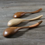 Деревянная посуда, натуральная креативная детская ложка с гравюрой