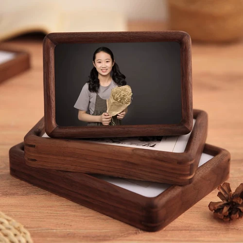 Ретро фоторамка, деревянный фотоальбом из натурального дерева, настольная фотография, 6 дюймовая