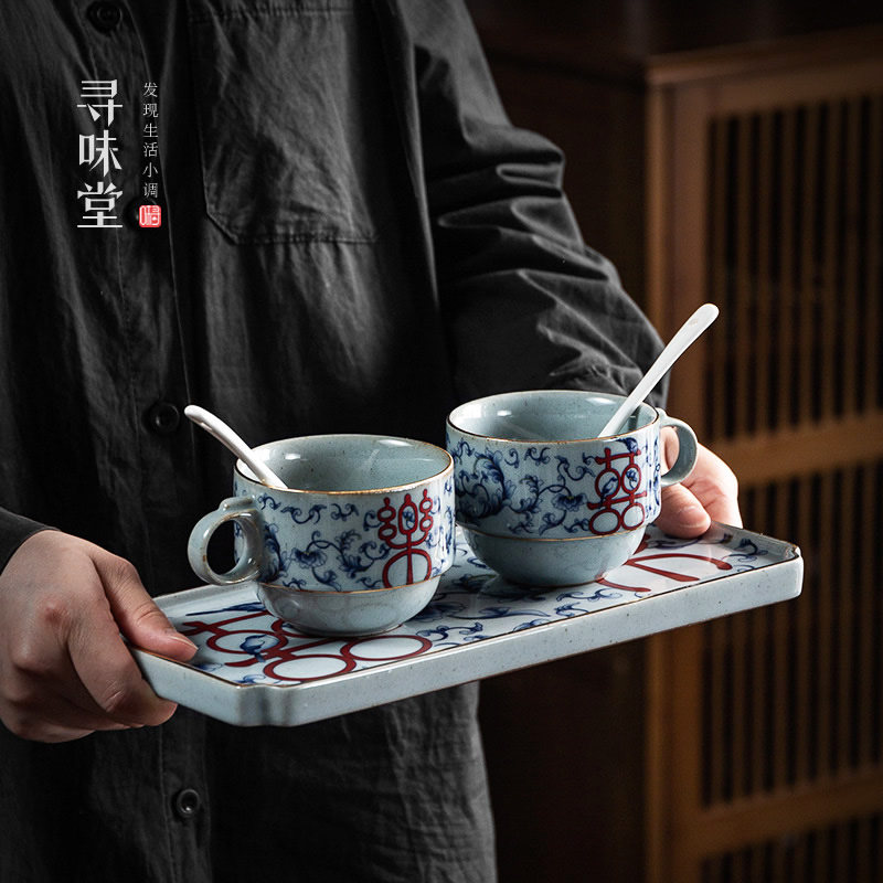 Renaissance Blossom Ceramic Coffee Cup｜Joy to Cup Couple Cup Ceramic Cup Gift Box