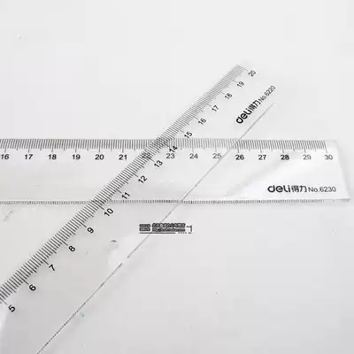 Deli ruler Deli plastic ruler 20cm Office ruler