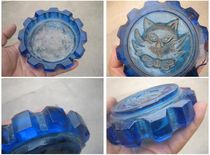 Bag Old Ancient Play House With Upscale Swing Piece Republic Treasure Stone Blue Glazed Pen Holder Pen Wash Pen With Blue Cat Pattern