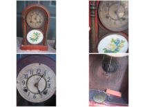 Ancient sounds old mechanical clocks from the Republic of China gilt copper carved shop decorations old objects film and television props in good condition