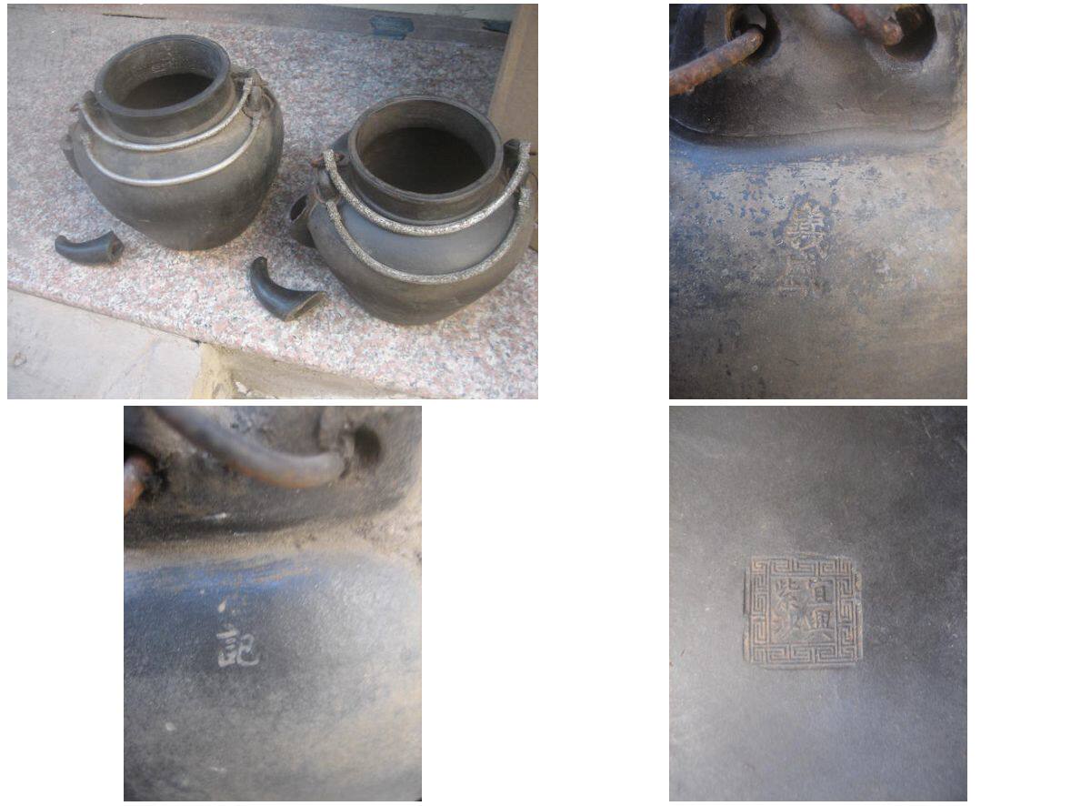 Bag Old Intact Republic Black Clay Purple Sand Pots Old Teapot Lixing Purple Sand specimens on display collection Yisheng notes