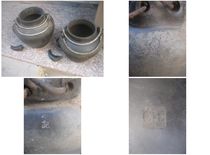 Bag Old Intact Republic Black Clay Purple Sand Pots Old Teapot Lixing Purple Sand specimens on display collection Yisheng notes