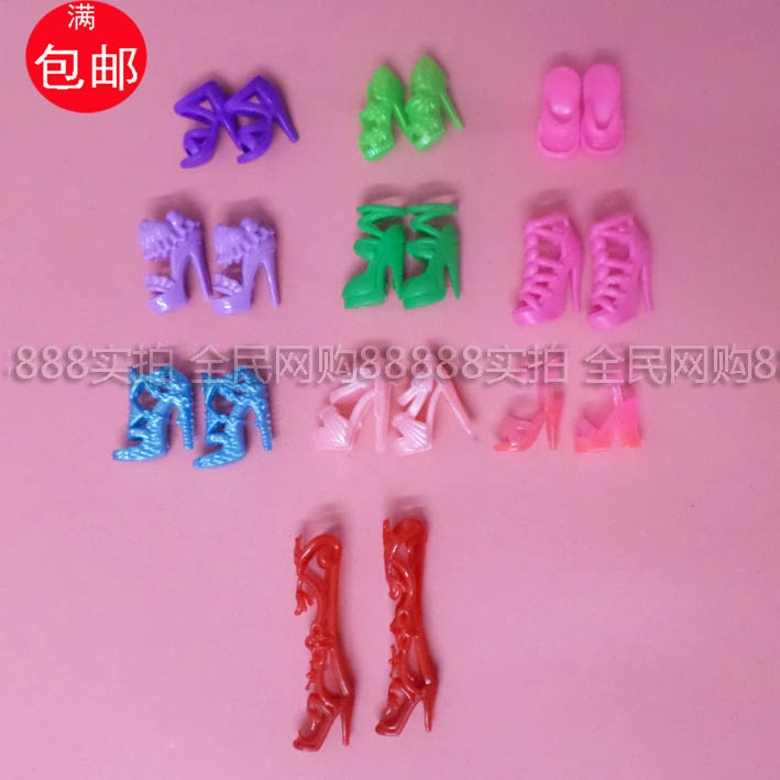 10 đôi giày gói Barbie Barbie 30 cm búp bê cô gái đồ chơi chơi thay quần áo phụ kiện búp bê bé na